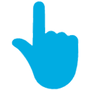 Aqua hand cursor