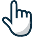 Arrow hand cursor