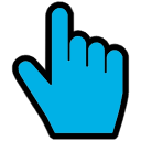 Blue hand cursor