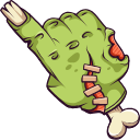 Burger Skull and Zombie Hand hand cursor