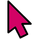 Burgundy arrow cursor