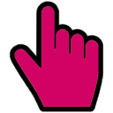 Burgundy hand cursor