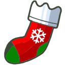 Caramel cane and Christmas sock hand cursor