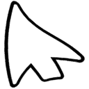 Curved arrow cursor