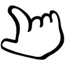 Curved hand cursor