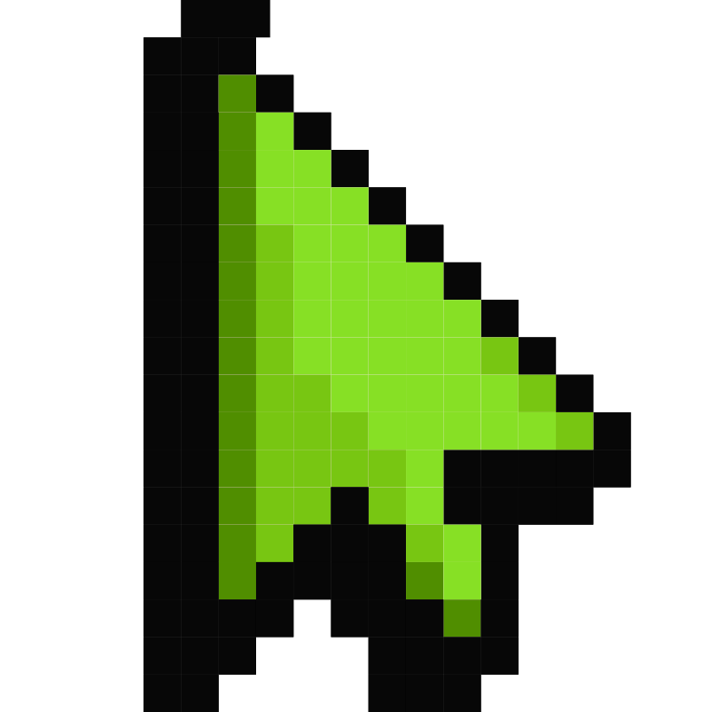 Default Green Pixel arrow cursor