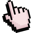 Default Pink Pixel hand cursor