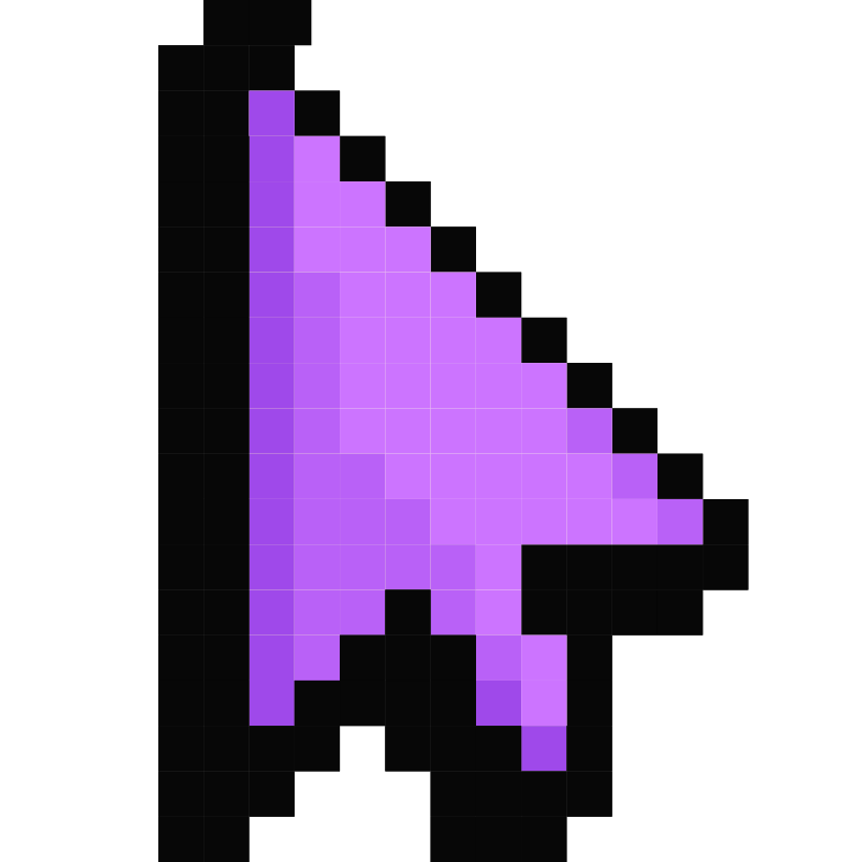 Default Purple Pixel arrow cursor