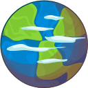 Earth Planet hand cursor