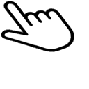 Flattened hand cursor