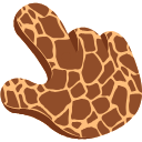 Giraffe Texture hand cursor