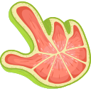 Grapefruit Texture hand cursor