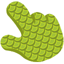 Green Scales Texture hand cursor