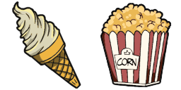 Ice cream and popcorn