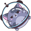 Kawaii Astronaut Cat arrow cursor