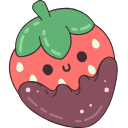 Kawaii Banana with Strawberries arrow cursor