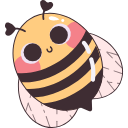 Kawaii Enamored Bee arrow cursor