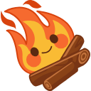 Kawaii Happy Fire arrow cursor