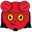 Kawaii Hellboy arrow cursor