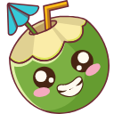 Kawaii Сoconut and Flip-Flops arrow cursor