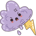 Kawaii Thundercloud arrow cursor