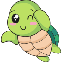 Kawaii Turtle hand cursor