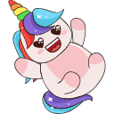 Kawaii Unicorn and Rainbow arrow cursor