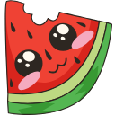 Kawaii Watermelon and Pineapple arrow cursor