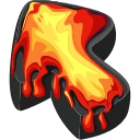 Lava Texture arrow cursor