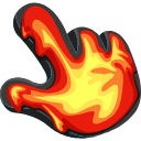 Lava Texture hand cursor