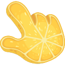 Lemon Texture hand cursor