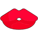 Lipstick and lips hand cursor