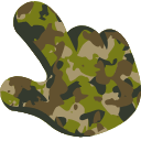 Military Uniform Texture hand cursor