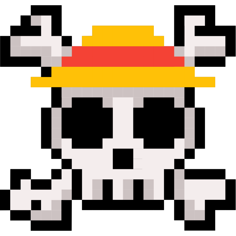 Monkey D. Luffy Pixel hand cursor