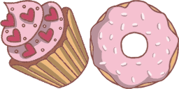 Muffin and donut