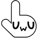 Owo and Uwu hand cursor