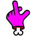 Pink hand hand cursor