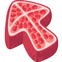 Pomegranate Texture arrow cursor