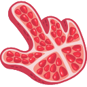 Pomegranate Texture hand cursor