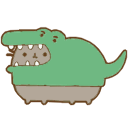 Pusheen crocodile hand cursor