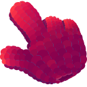 Raspberry Texture hand cursor