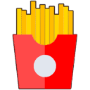 Roll and french fries hand cursor