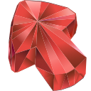 Ruby Stone Texture arrow cursor