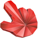 Ruby Stone Texture hand cursor