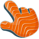 Salmon Texture hand cursor