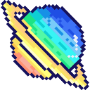 Saturn Pixel arrow cursor