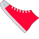 Sneakers and a backpack arrow cursor