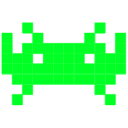 Space Invaders Yellow and Green hand cursor