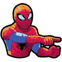 Spiderman pointing to Spiderman hand cursor