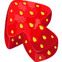 Strawberry Texture arrow cursor